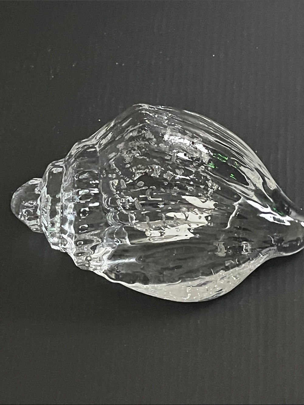 Langsam-Billig VTG Bubble Glass Conch Paperweight Shell Decorative Accent